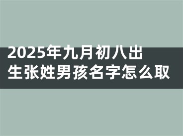 2025年九月初八出生张姓男孩名字怎么取