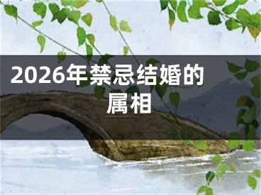 2026年禁忌结婚的属相