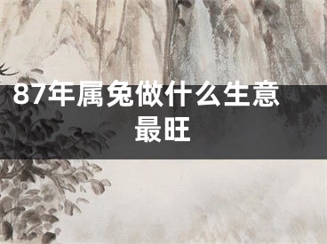 87年属兔做什么生意最旺