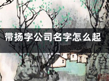 带扬字公司名字怎么起