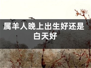 属羊人晚上出生好还是白天好