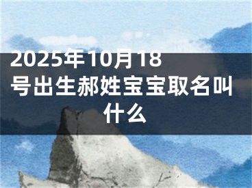 2025年10月18号出生郝姓宝宝取名叫什么