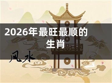 2026年最旺最顺的生肖