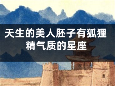天生的美人胚子有狐狸精气质的星座