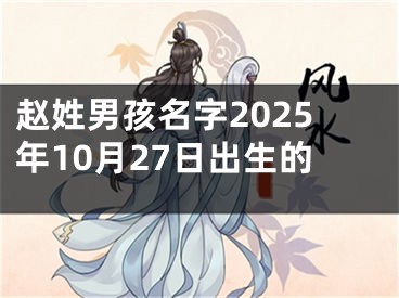 赵姓男孩名字2025年10月27日出生的