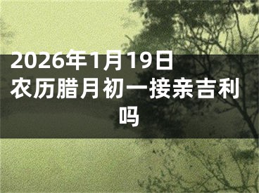 2026年1月19日农历腊月初一接亲吉利吗