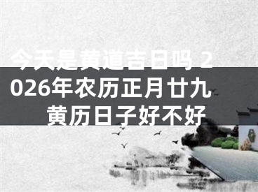 今天是黄道吉日吗 2026年农历正月廿九黄历日子好不好