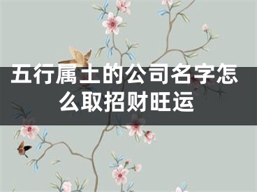 五行属土的公司名字怎么取招财旺运
