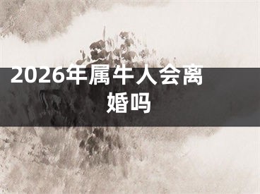 2026年属牛人会离婚吗