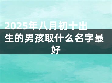 2025年八月初十出生的男孩取什么名字最好
