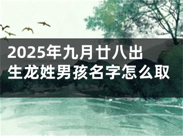 2025年九月廿八出生龙姓男孩名字怎么取