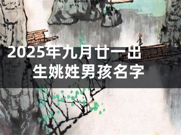 2025年九月廿一出生姚姓男孩名字
