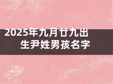 2025年九月廿九出生尹姓男孩名字
