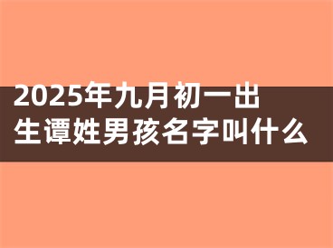 2025年九月初一出生谭姓男孩名字叫什么