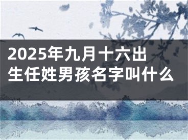 2025年九月十六出生任姓男孩名字叫什么