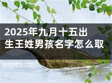 2025年九月十五出生王姓男孩名字怎么取