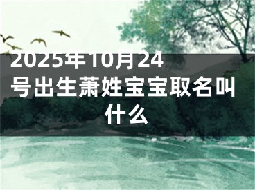 2025年10月24号出生萧姓宝宝取名叫什么