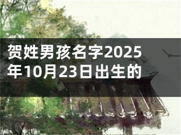 贺姓男孩名字2025年10月23日出生的