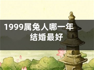 1999属兔人哪一年结婚最好