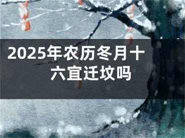 2025年农历冬月十六宜迁坟吗