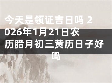 今天是领证吉日吗 2026年1月21日农历腊月初三黄历日子好吗