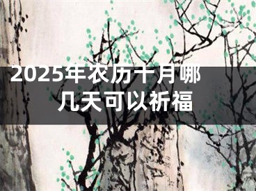 2025年农历十月哪几天可以祈福