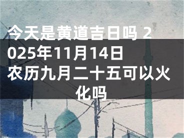 今天是黄道吉日吗 2025年11月14日农历九月二十五可以火化吗