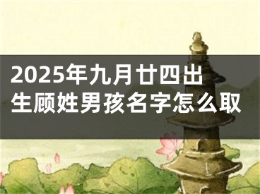 2025年九月廿四出生顾姓男孩名字怎么取