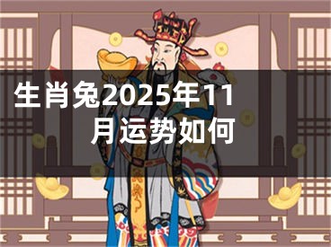 生肖兔2025年11月运势如何