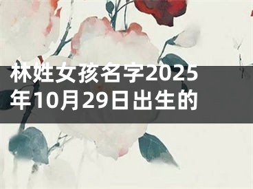 林姓女孩名字2025年10月29日出生的