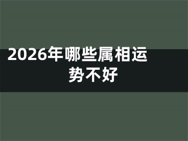 2026年哪些属相运势不好