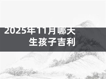2025年11月哪天生孩子吉利