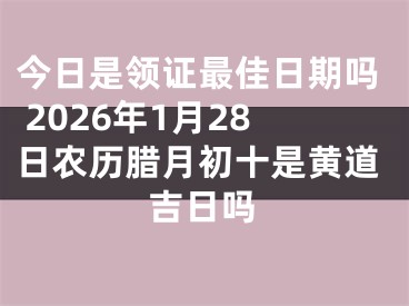 今日是领证最佳日期吗 2026年1月28日农历腊月初十是黄道吉日吗