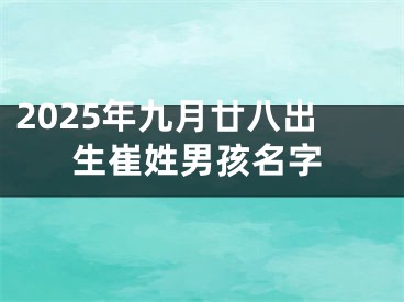 2025年九月廿八出生崔姓男孩名字