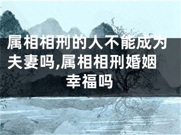 属相相刑的人不能成为夫妻吗,属相相刑婚姻幸福吗