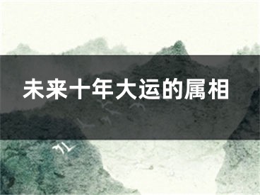 未来十年大运的属相