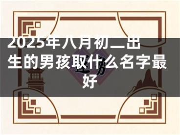 2025年八月初二出生的男孩取什么名字最好
