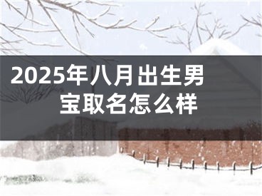 2025年八月出生男宝取名怎么样