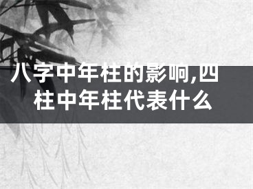 八字中年柱的影响,四柱中年柱代表什么