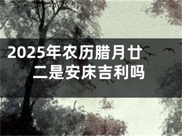 2025年农历腊月廿二是安床吉利吗