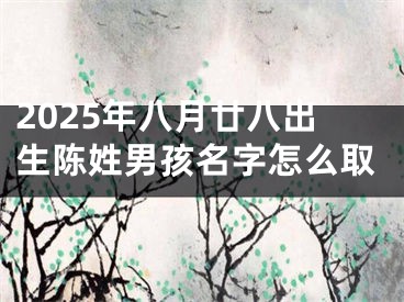 2025年八月廿八出生陈姓男孩名字怎么取