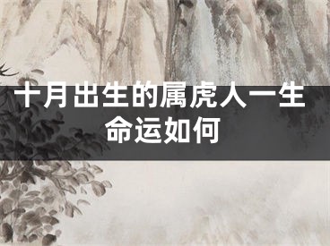十月出生的属虎人一生命运如何