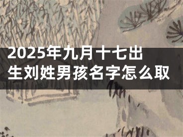 2025年九月十七出生刘姓男孩名字怎么取