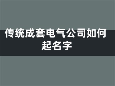 传统成套电气公司如何起名字