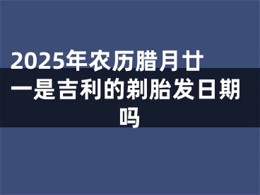 2025年农历腊月廿一是吉利的剃胎发日期吗