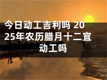 今日动工吉利吗 2025年农历腊月十二宜动工吗