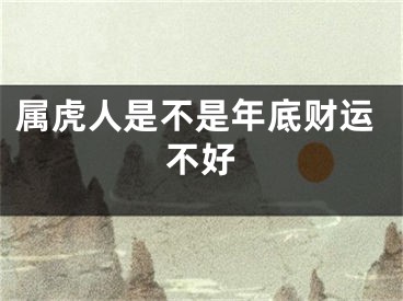 属虎人是不是年底财运不好