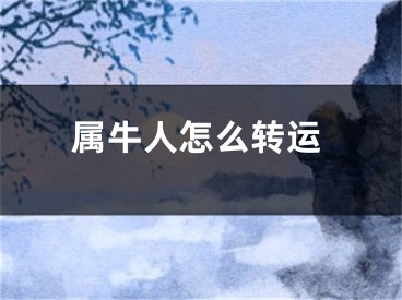 属牛人怎么转运