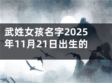武姓女孩名字2025年11月21日出生的