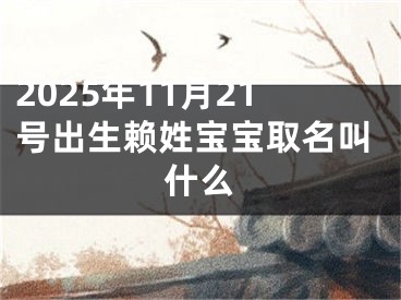 2025年11月21号出生赖姓宝宝取名叫什么